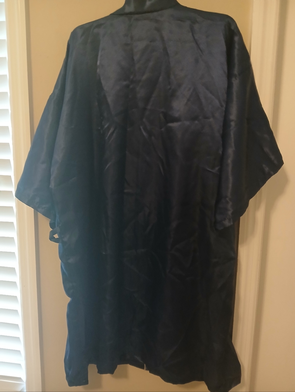 Pre-owned Clean Navy Satin 'Bride' Robe - Picture 3 of 3